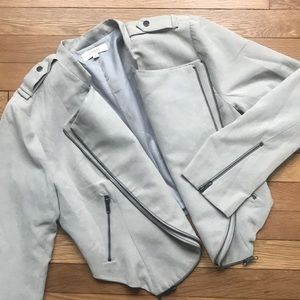 NWOT Faux Suede Moto Jacket
